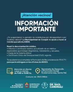 ¡Asistencia gratuita para reactivar pensiones no contributivas!Estamos brinda…