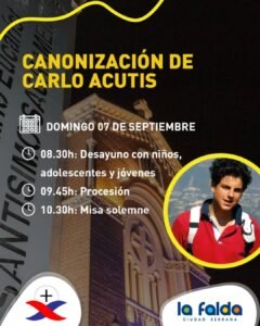 El próximo 7 de Septiembre se realizará la canonización de Carlo Acutis en la Basílica de San Pedro, en el Vaticano, en una celebración pres…
