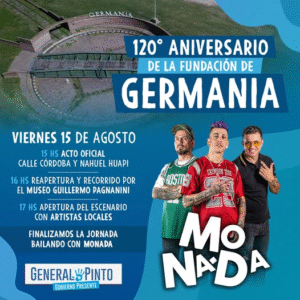 ESTE VIERNES CELEBRAREMOS EL 120° ANIVERSARIO DE GERMANIA CON UNA GRAN FIESTA