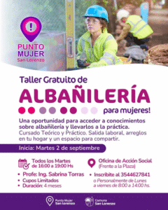 Taller Gratuito de Albañilería para Mujeres