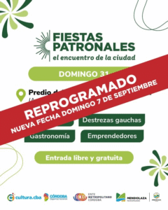 Debido a las inclemencias climáticas y al pronóstico de lluvias para este fin de semana, las Fiestas Patronales de Mendiolaza deberán ser reprogramadas.