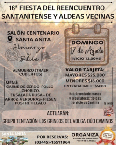 ¡𝗦𝗮𝗻𝘁𝗮 𝗔𝗻𝗶𝘁𝗮 𝗲𝘀𝘁𝗮́ 𝗱𝗲 𝗳𝗶𝗲𝘀𝘁𝗮!⁣