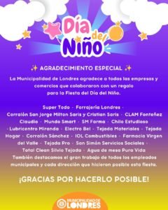 Con mucha alegría queremos agradecer a todas las empresas, comercios e instituciones que colaboraron para que nuestros niños vivan una gran…