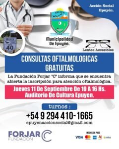 Atención Oftalmológica Gratuita en Epuyén….