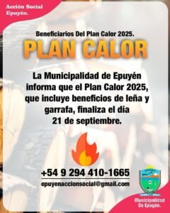 Atención beneficiarios del Plan Calor 2025….