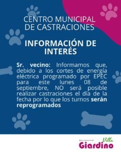 Centro Municipal de Castraciones | Información de interés…