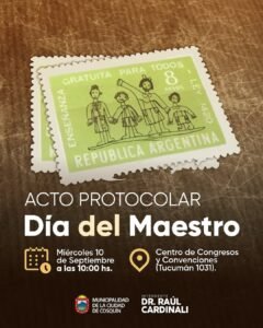 Acompañanos en el Acto por el Día del Maestro, un encuentro para honrar la vocación, la dedicación y el legado de quienes forman a nuestras …