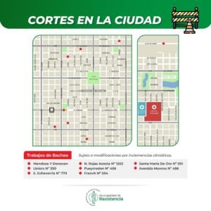 Atencion! Cortes en la ciudad por trabajos de bacheo…