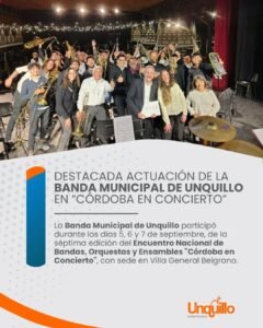 DESTACADA ACTUACIÓN DE LA BANDA MUNICIPAL DE UNQUILLO EN “CÓRDOBA EN CONCIERTO”…