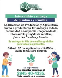 Intercambio y Entrega de Semillas y Plantines…