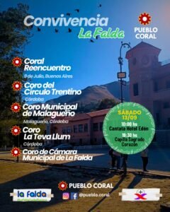 La Municipalidad de La Falda acompaña e invita a la Convivencia Coral “Pueblo Coral”, a realizarse el día Sábado 13 de Septiembre….
