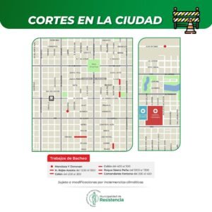 Atencion! Cortes en la ciudad por trabajos de bacheo…
