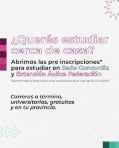 Preinscripción Abierta | Ingreso 2026…