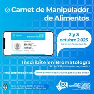 CARNET DE MANIPULADOR DE ALIMENTOS…