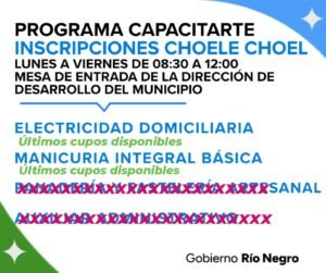 Últimos cupos disponibles para el Programa Capacitarte….