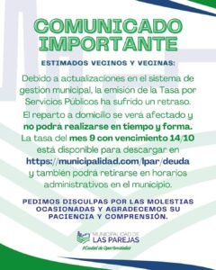 COMUNICADO IMPORTANTE…