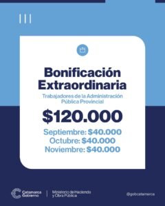 Estamos acompañando a los trabajadores de la Administración Pública con una bonificación especial….