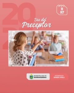 Desde la Municipalidad saludamos y felicitamos a todos los preceptores que se desempeñan en las instituciones educativas de nuestra ciudad …