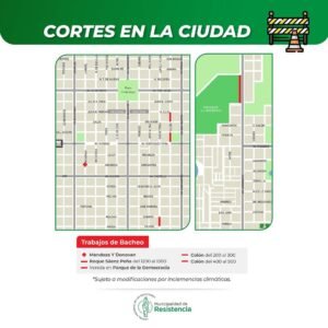 Atencion! Cortes en la ciudad por trabajos de bacheo…