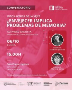 Conversatorio para “Una vejez activa y respetada” , Sede Regional Bernardo Houssay, Capilla del Monte, de la Universidad Provincial de Cór…