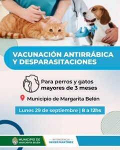 VACUNACIÓN ANTIRRÁBICA Y DESPARASITACIÓN…