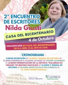 2° Encuentro de Escritores “Nilda Giusti”…