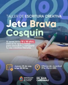 Taller de Escritura Creativa – Jeta Brava Cosquín…