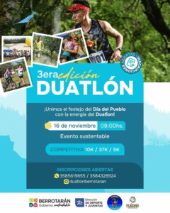 ¡Se viene la 3.ª Edición del Duatlón Berrotarán!