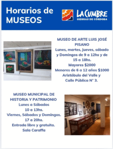 Disfrutá de Los Museos de La Cumbre, Córdoba.-