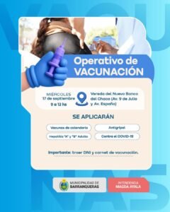 ¡Nuevo operativo de vacunación!…