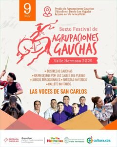 ¡Se viene el 6º Festival de Agrupaciones Gauchas de Valle Hermoso!…