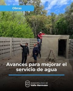 Avanzamos firmemente en la obra de agua que permitirá mejorar la provisión en la localidad….