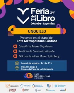 UNQUILLO DICE PRESENTE EN LA FERIA DEL LIBRO CORDOBA 2025…