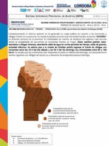 Aviso por tormentas precipitaciones y viento fuerte…