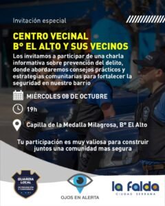 La Municipalidad de La Falda invita a participar de una charla informativa sobre prevención del delito, donde abordaremos consejos prácticos…