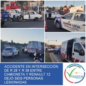 En horas de la tarde se produjo un accidente vial en la intersección de la Ruta 28 y la Ruta 38, que involucró a una camioneta Volkswagen Am…