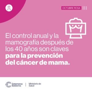 Durante todo el mes, podés realizarte la mamografía gratuita en los Centros de Salud habilitados en la provincia….