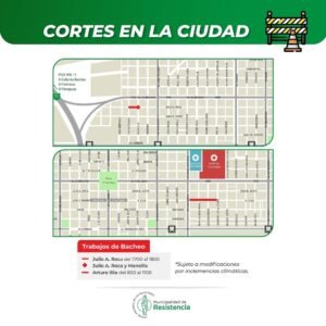 Cortes en la ciudad por el plan de bacheo 2025…