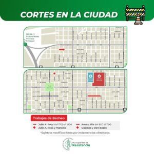 Cortes en la ciudad por el plan de bacheo 2025…
