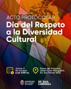 Invitamos a la comunidad a participar del acto protocolar por el Día del Respeto a la Diversidad Cultural….