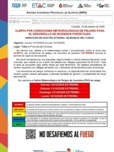 Riesgo de incendios EXTREMO…