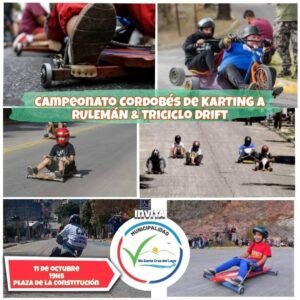 Mañana vení a vivir una jornada a pura adrenalina y diversión con los mejores pilotos del karting a rulemán y el drift en triciclos. ¡Veloci…