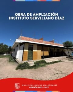La obra de ampliación del Instituto Serviliano Díaz sigue creciendo….