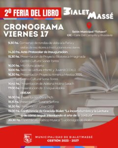 Segunda Edición de la Feria del Libro en Bialet Massé…