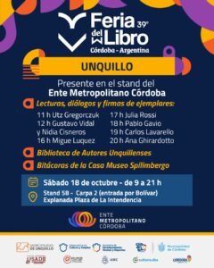 UNQUILLO DICE PRESENTE EN LA FERIA DEL LIBRO CORDOBA 2025…
