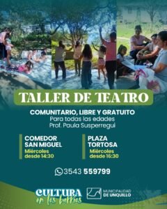 TALLER DE TEATRO EN TORTOSA Y EN SAN MIGUEL…