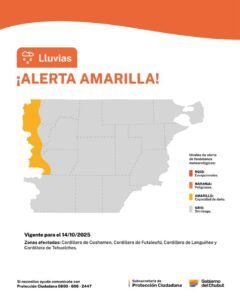 La Subsecretaría de Protección Ciudadana, dependiente del Ministerio de Seguridad y Justicia, informa sobre la zona de cobertura del alerta…