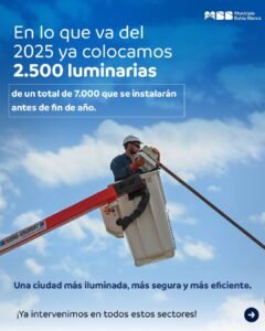 Avanzamos con el recambio de luminarias LED en distintos puntos de la ciudad, mejorando la iluminación y brindando más seguridad a los vecin…