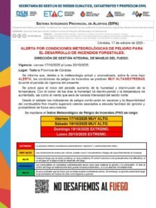 Riesgo de incendios EXTREMO…