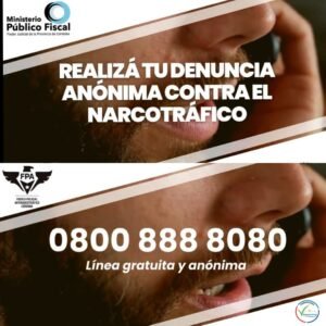 Si tenés información sobre venta de drogas en tu barrio o localidad, no dudes en denunciar….